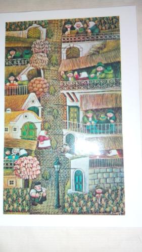 Paintings on the wall of a house in Belgrade, Serbia