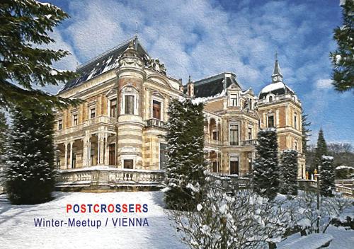Winter palace in the city of Poznan, Poland. Watercolor painting