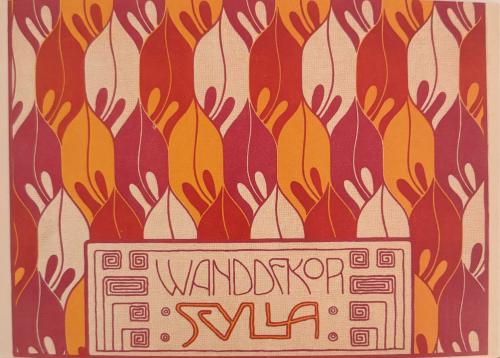 Vintage wedding invitation card with tulips in red, orange and yellow
