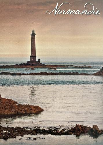 Vintage postcard of the lighthouse in the port of Essaouira, Morocco