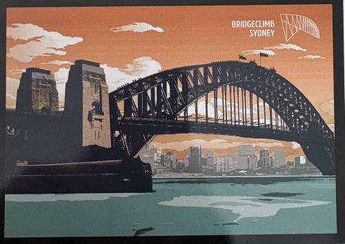 A stamp printed in Sydney shows Sydney Harbour Bridge, circa 1969