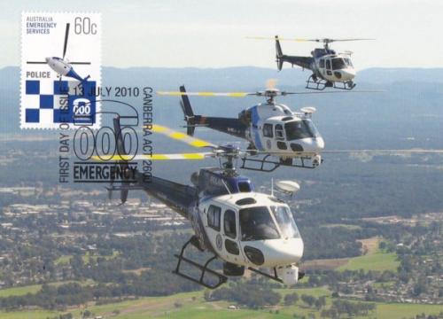 A stamp printed in the United States of America shows a helicopter, circa 2006