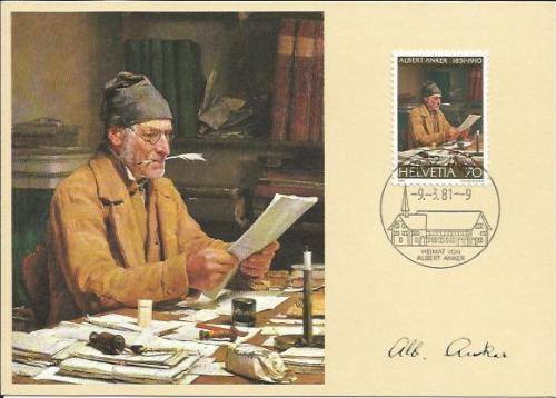USSR - CIRCA 1988: A postcard printed in USSR shows a painter, circa 1988