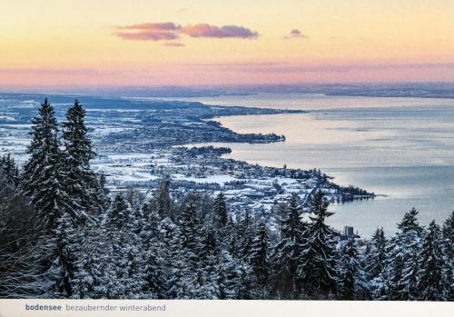 Aerial view of Vancouver, British Columbia, Canada during winter.