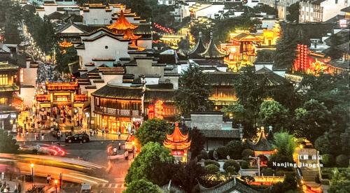 The old town of Nanjing in Jiangsu Province, China.