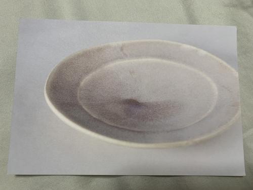 Empty plate on a white background. Top view. Copy space.