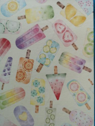 Ice cream on a stick. Colorful ice cream on a stick.