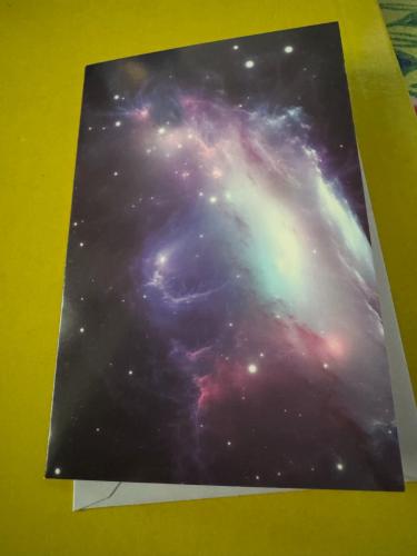 Nebula and stars in deep space. Science fiction background.