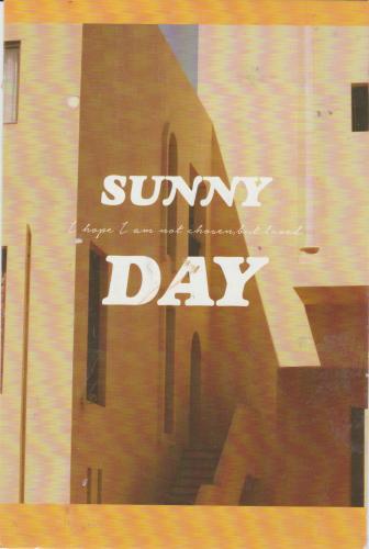 A postcard with the words SUNNY DAY written on it.
