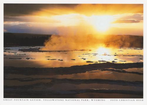 Vintage postcard of Grand Prismatic Spring, Yellowstone National Park, Wyoming, USA