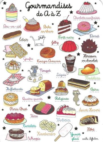 Cakes and pastries icon set. Hand drawn vector illustration.