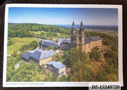 A postcard printed in the UK shows a view of the castle of Dinkelsbuehl.