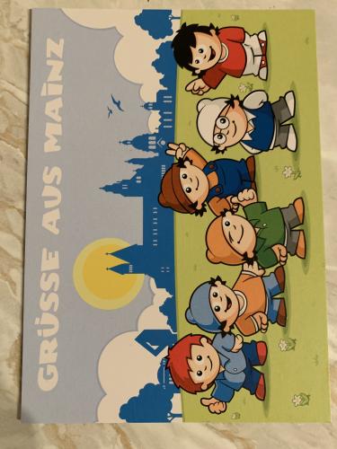 Vintage childrens book with a picture of a group of children
