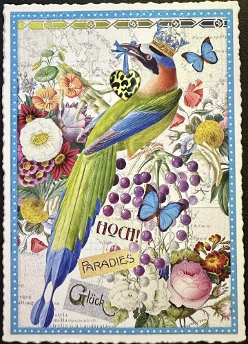 A stamp printed in Cuba shows image of a bird, circa 1987