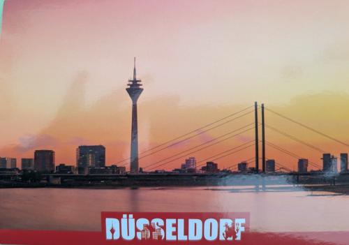 Berlin skyline at sunset.