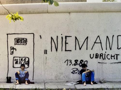 Street art in Bucharest, Romania.
