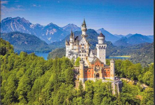Panoramic view of the castle Schloss Hohensalzburg in Austria.