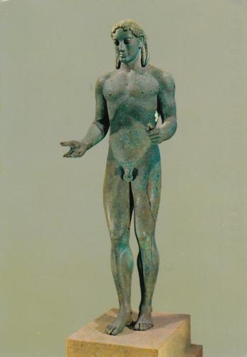 Statue of a woman in the Museum of Natural History in Zagreb, Croatia