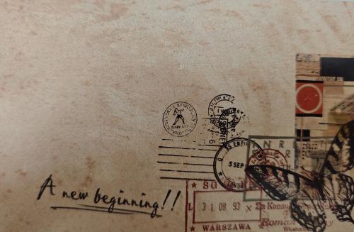 old paper background with some stains on it and a stamp in it