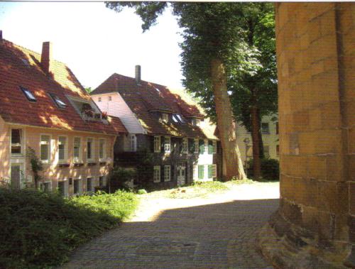Cobbled street in the old town of Rothenburg ob der Tauber