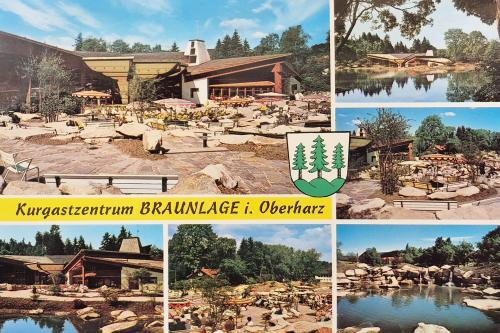 Collage with pictures of the nature and landscape of the Russian village