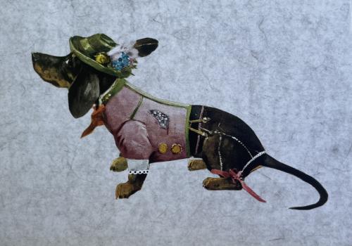 Chinese paper-cut works in the form of a dachshund