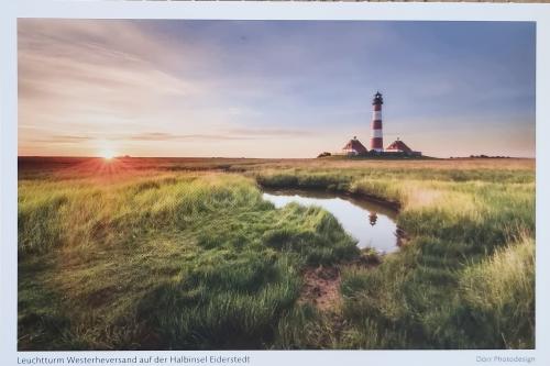 Landscape with a lighthouse on the island of Sylt, Germany