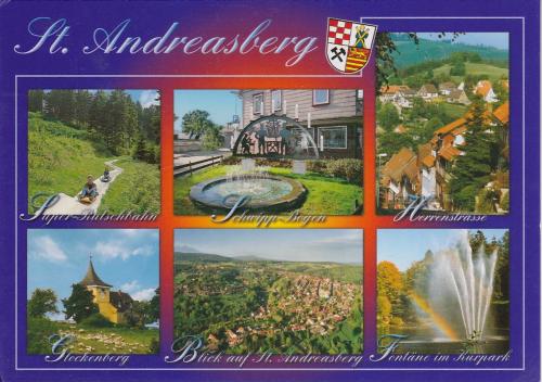 A postcard printed in USA shows image of the town of Uckermark, circa 2015