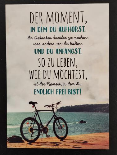 Inspirational Quote. The most important thing is to be a bicycle is to be a bike.