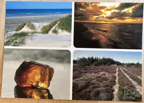 A collage of four photos of the coast of the Baltic Sea.