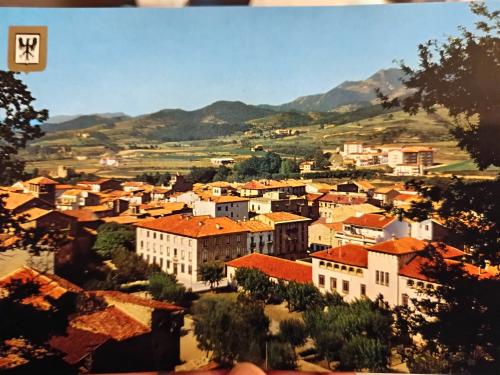 View from the window of the town of Brescia, Italy