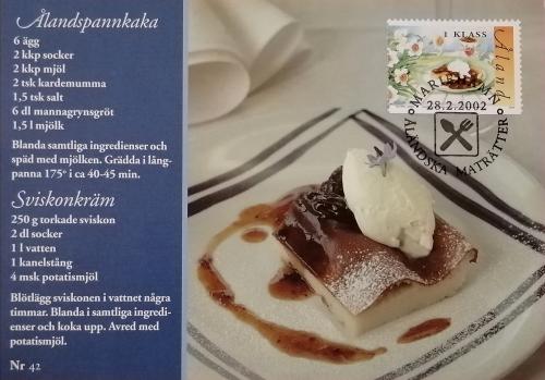 A stamp printed in the Czech Republic shows a cake with ice cream, circa 2008.