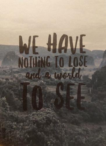 Inspirational quote on blurred background. Motivational background.