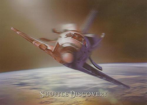 3D rendered Illustration of a Space Shuttle orbiting the planet Earth.