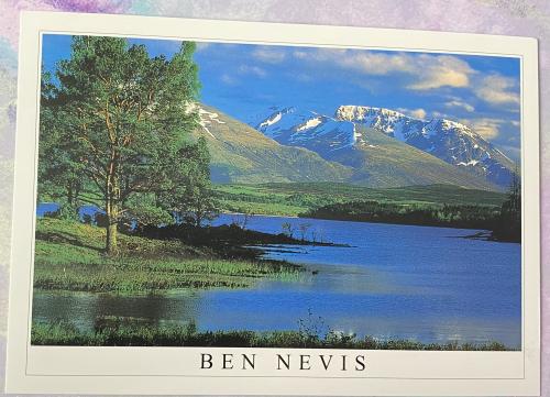 Vintage postcard printed in BeninES shows image of the lake, circa 2015
