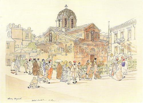 Sketch of the Church of Christ the Saviour in Moscow
