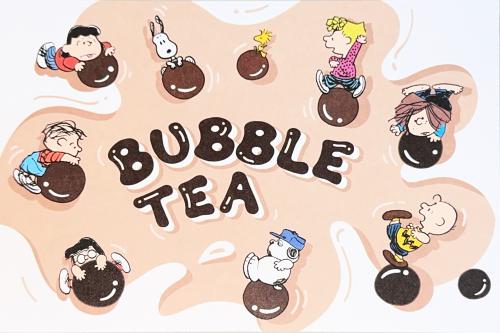 Illustration of a cute little boys and girls on a background of chocolate