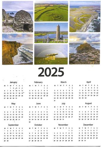 Calendar for 2013 on the island of Moher in Ireland.