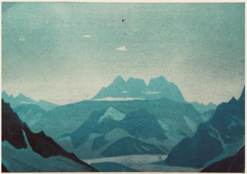 Vintage postcard with mountains in the background and space for text Vintage postcard with mountains in the background and space for text
