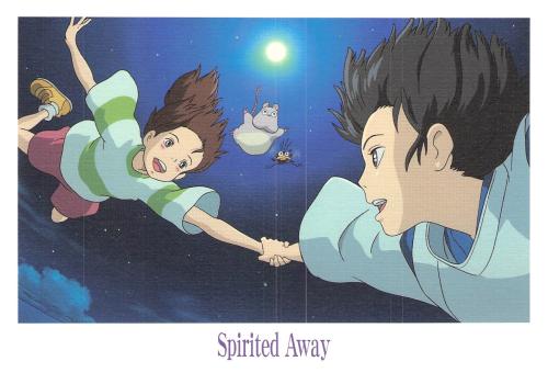 Illustration of a boy and a girl in the night sky.