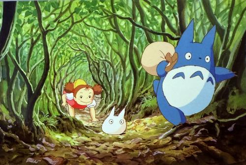 cartoon scene with boy and girl in the forest illustration for children