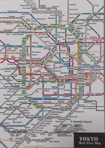 Map of the city of Tokyo, Japan. The map shows the metropolitan area.