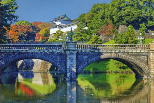 View of Hiroshima Castle in autumn