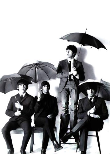 Business people with umbrellas on a white background, monochrome Business people with umbrellas on a white background, monochrome