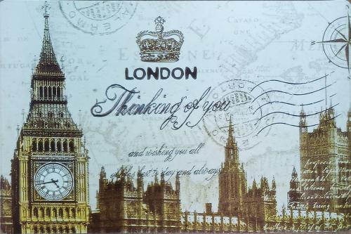 Vintage postcard with the image of the Big Ben in London