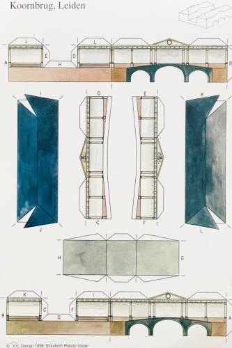 Architectural drawing of the bridge. Architectural plan of the bridge.