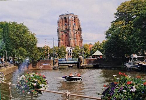 Canals and typical houses in Amsterdam.