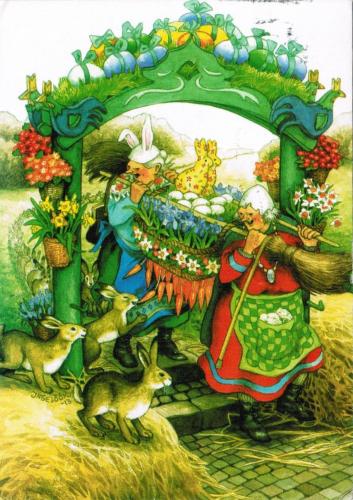 Rabbits in the garden. The picture is from the series.