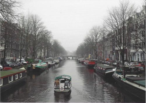 Canals of Amsterdam in winter.