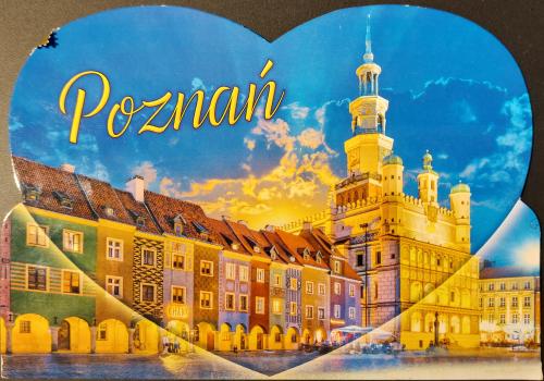 Postcard with the image of the Old Town in Poznan, Poland